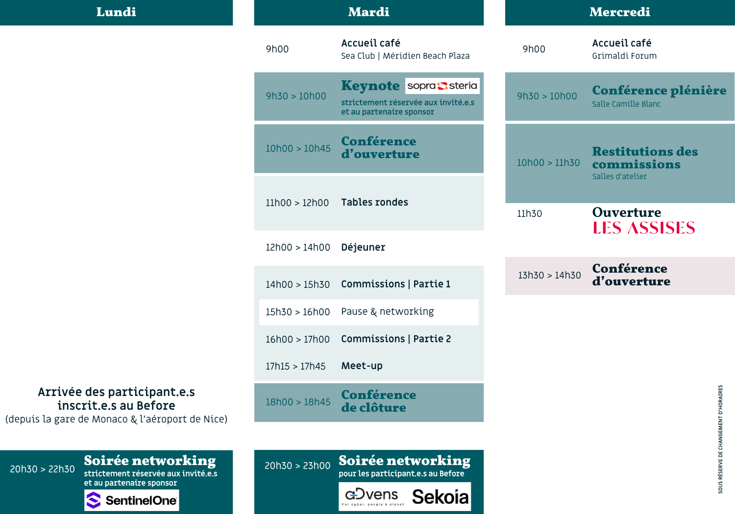 Le Before | Découvrez le programme de la nouvelle édition en un coup d'œil