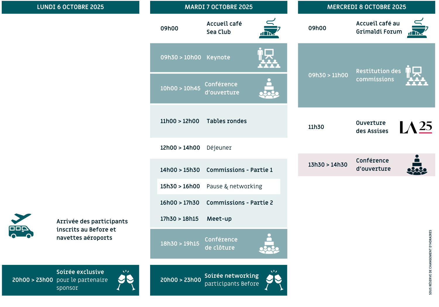 Le programme du Before 2025